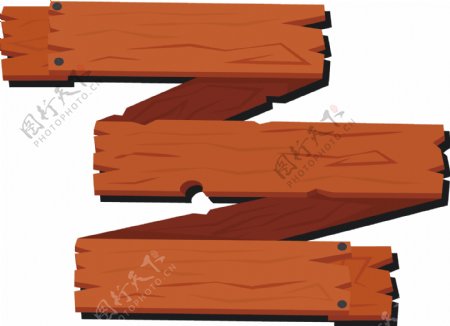 折叠木板png元素素材