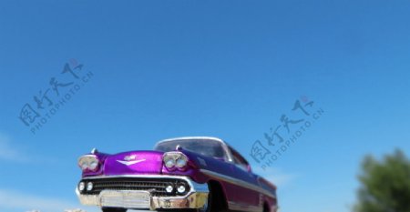 雪佛兰紫色汽车模型