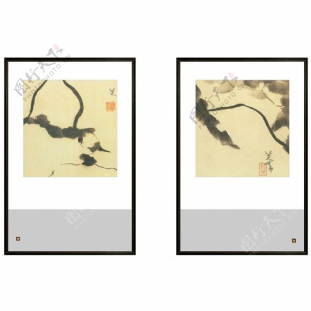中国风国画印刷装饰画JPG图片