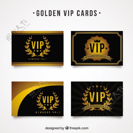 黄金VIP卡与复古风格的集合