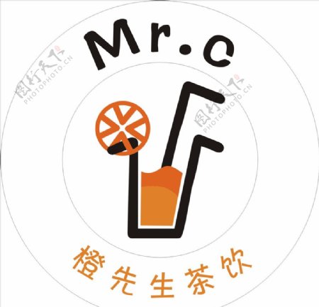 橙先生茶饮标志