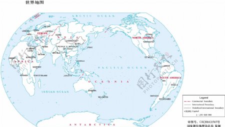 12.5亿英语版世界地图