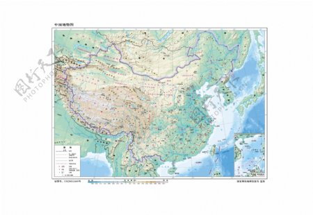 中国地势图11600万