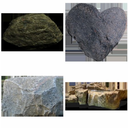 四块石头免抠png透明图层素材