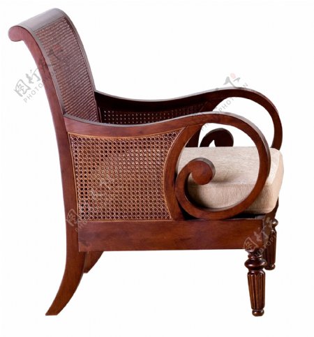 古代精美木椅实物元素