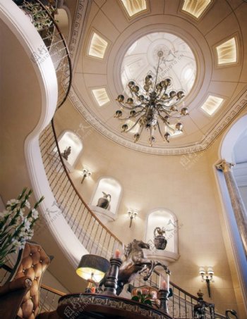 奢华精美欧式风格大厅吊顶效果图设计