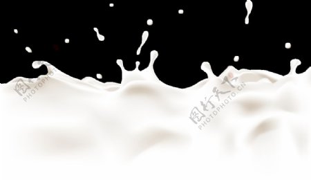 丝滑牛奶飞溅元素