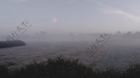 大气航拍傍晚云雾缭绕的山里视频素材