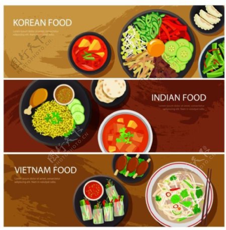 创意韩国美食插画