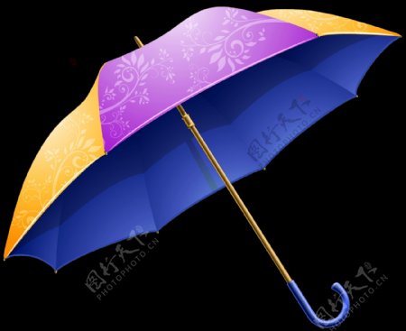 实物彩色雨伞元素