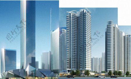 城市高楼大厦免抠png透明图层素材