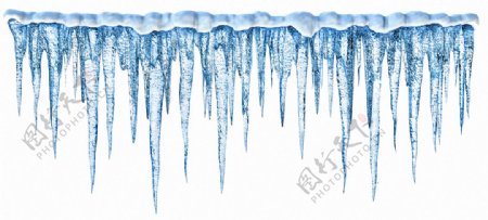 密集的蓝色冰柱免抠png透明图层素材