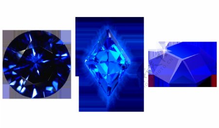 各种形状蓝宝石免抠png透明图层素材