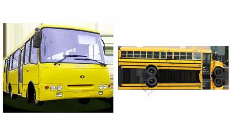老式公共汽车免抠png透明图层素材