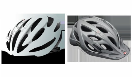 两只自行车头盔免抠png透明图层素材