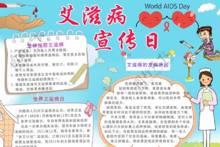 艾滋病宣传日小报