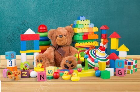 太极熊积木玩具堆