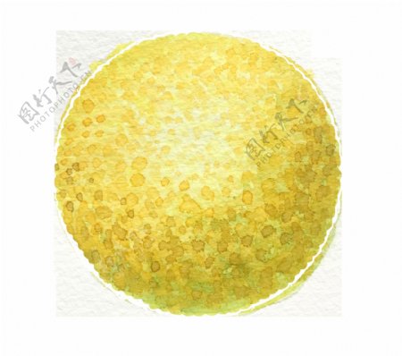 黄色圆形球状物体卡通透明素材
