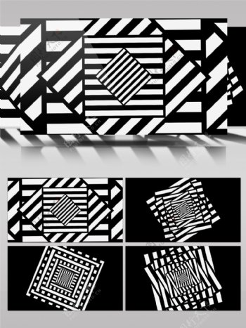 简约方格黑白方块视频素材