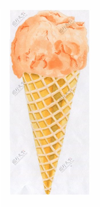 凉爽冰淇淋卡通透明素材