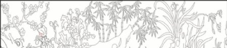 梅兰竹菊雕刻图案