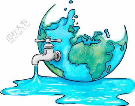 卡通手绘简约圆形地球保护地球