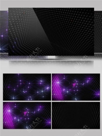 紫色粒子高清视频素材