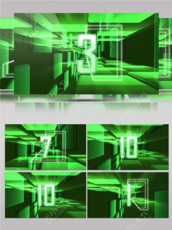 绿色激光方块视频素材