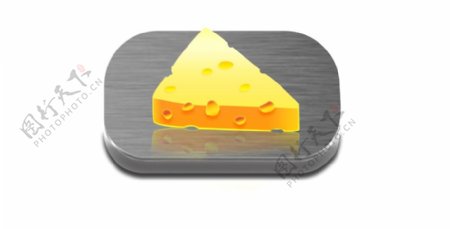 奶酪拟物图标图标