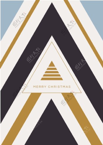 三角形设计圣诞节背景矢量素材