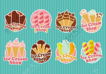 矢量冰淇淋图标