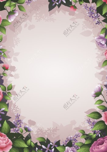 花卉边框背景装饰