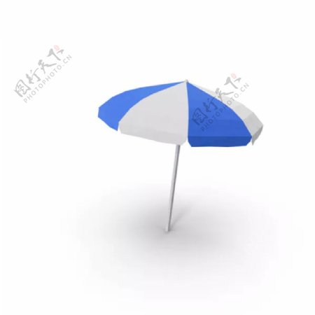 蓝白色太阳伞设计图