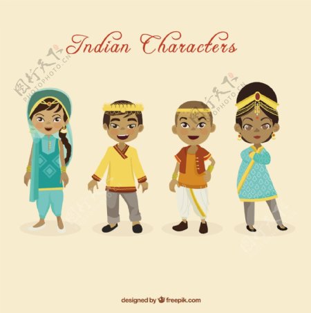 卡通印度人物