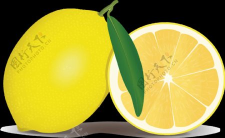黄色柠檬橙子png元素
