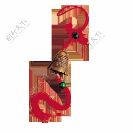 中式带铜制铃铛磁珠中国结