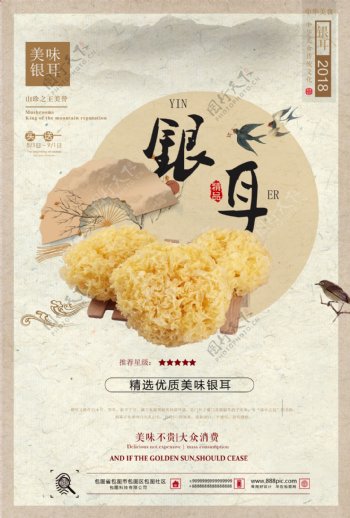 中国风银耳美食海报