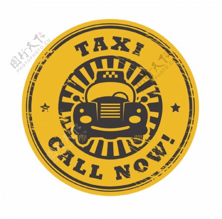 黄色出租车出租车标签