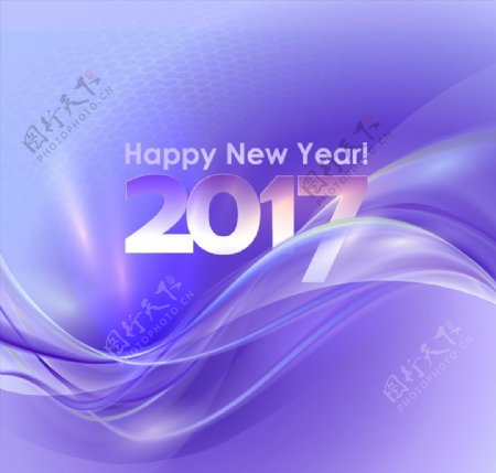 动感曲线2017玻璃字新年快乐