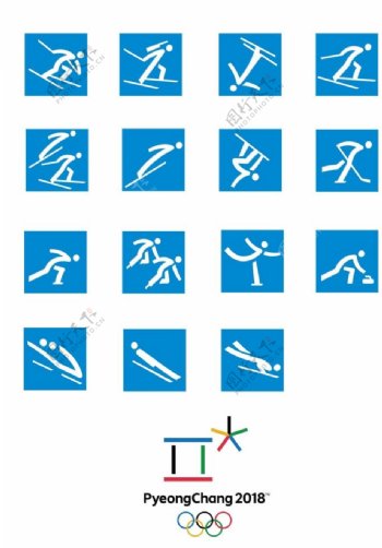 2018年平昌冬奥会体育图标