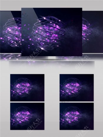 紫色光束气泡视频素材
