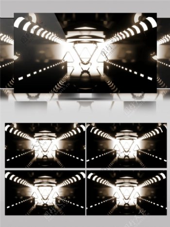 白色光束隧道动态视频素材