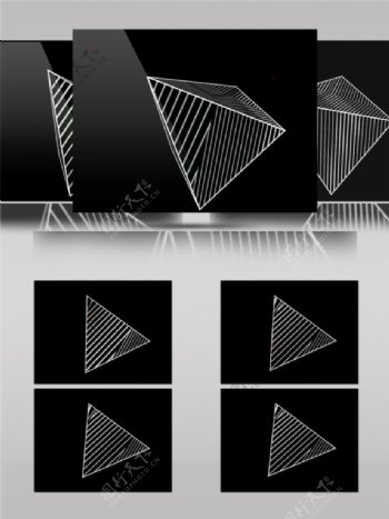 黑白光束金字塔动态视频素材