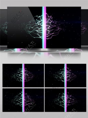 紫色瀑布光束动态视频素材