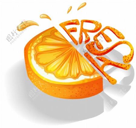 橙色的橙子logo模板