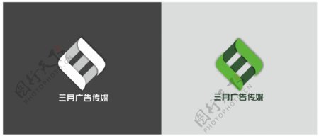 三月广告传媒logo设计