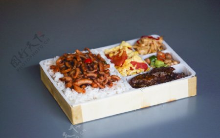 菜谱菜排快餐饭盒盒装饭