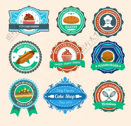 食品商店徽章