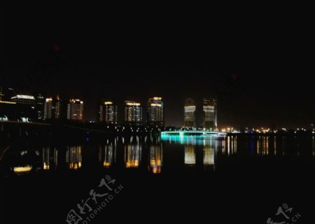 郑东新区如意湖夜景