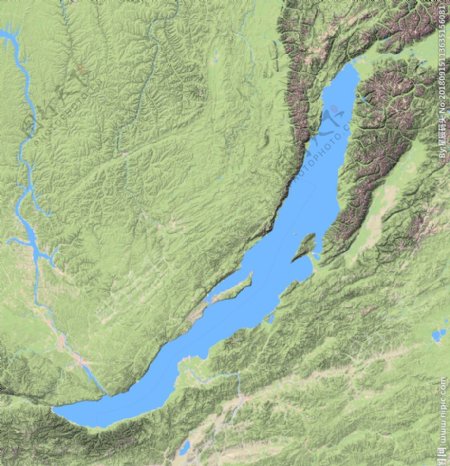 贝加尔湖地形图